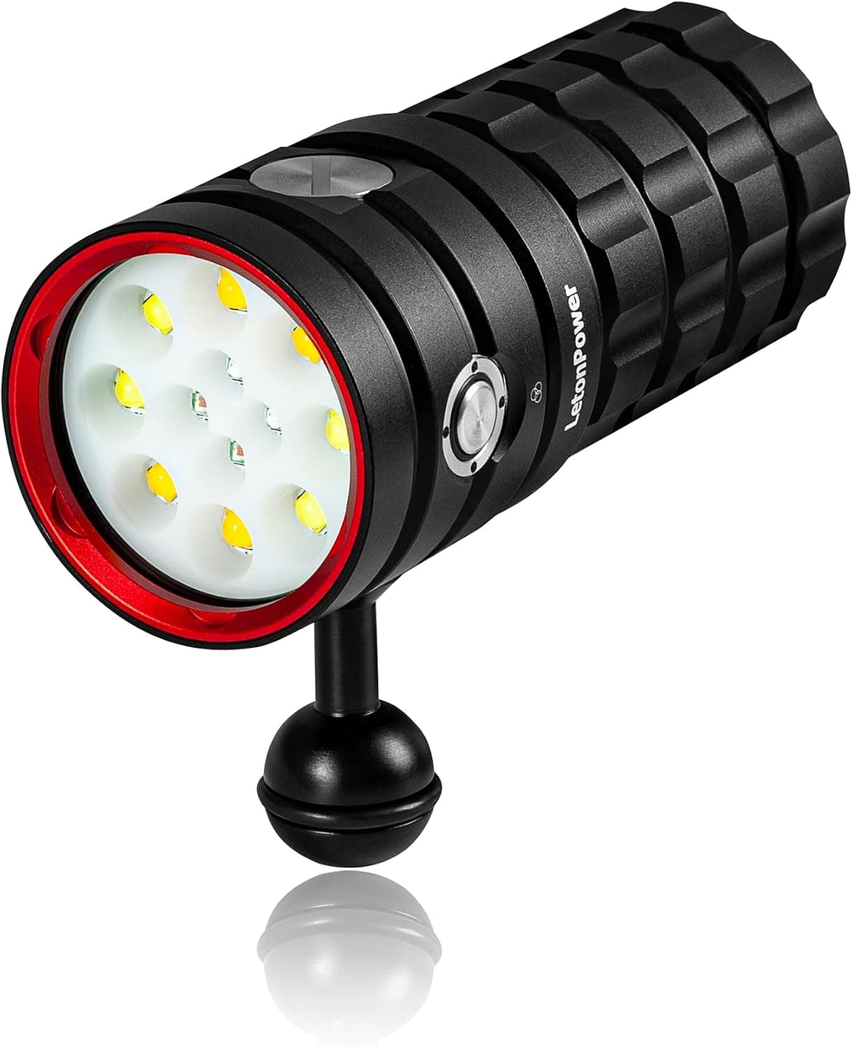 LetonPower Dive Light, TS S Pro13000Lumens 100m Underwater Video Light,Diving Flashlight,Underwater Lights with Type-C Charging for Professional Under Water Sports