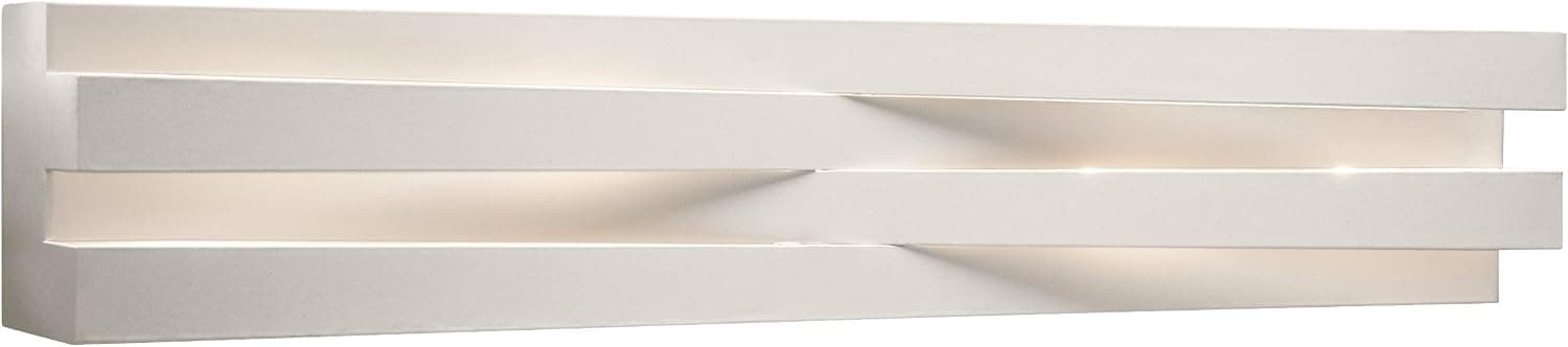 Elan Lighting 83113 Marsimik 5LT Vanity Fixture, White Finish with Etched Glass Bottom Diffuser