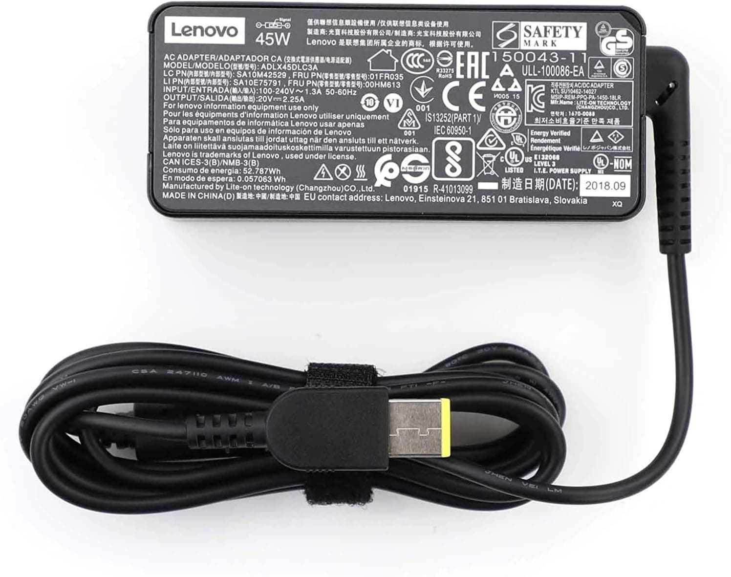 New Genuine ThinkPad Laptop Charger 45W 20V 2.25A Slim Tip AC Adapter ADLX45NCC3A for Lenovo ThinkPad X230s X240 X240S X250 X260 X270 T440 T440S