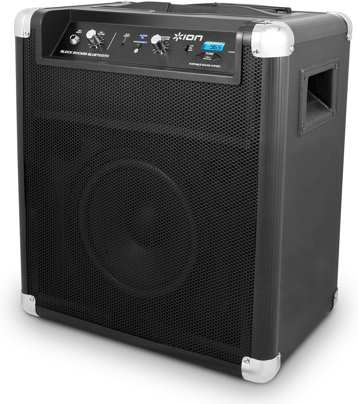 Ion Audio Block Rocker (iPA56B) | Bluetooth Portable Speaker with Auxiliary USB Charger [2013 Model]