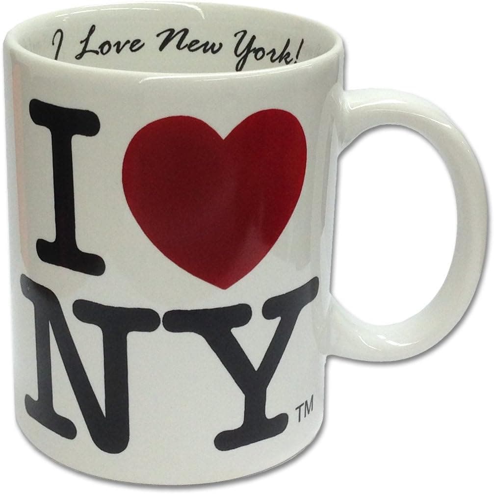 I Love NY White 11 Oz Coffee Mug W Inside Inscription I Love New York