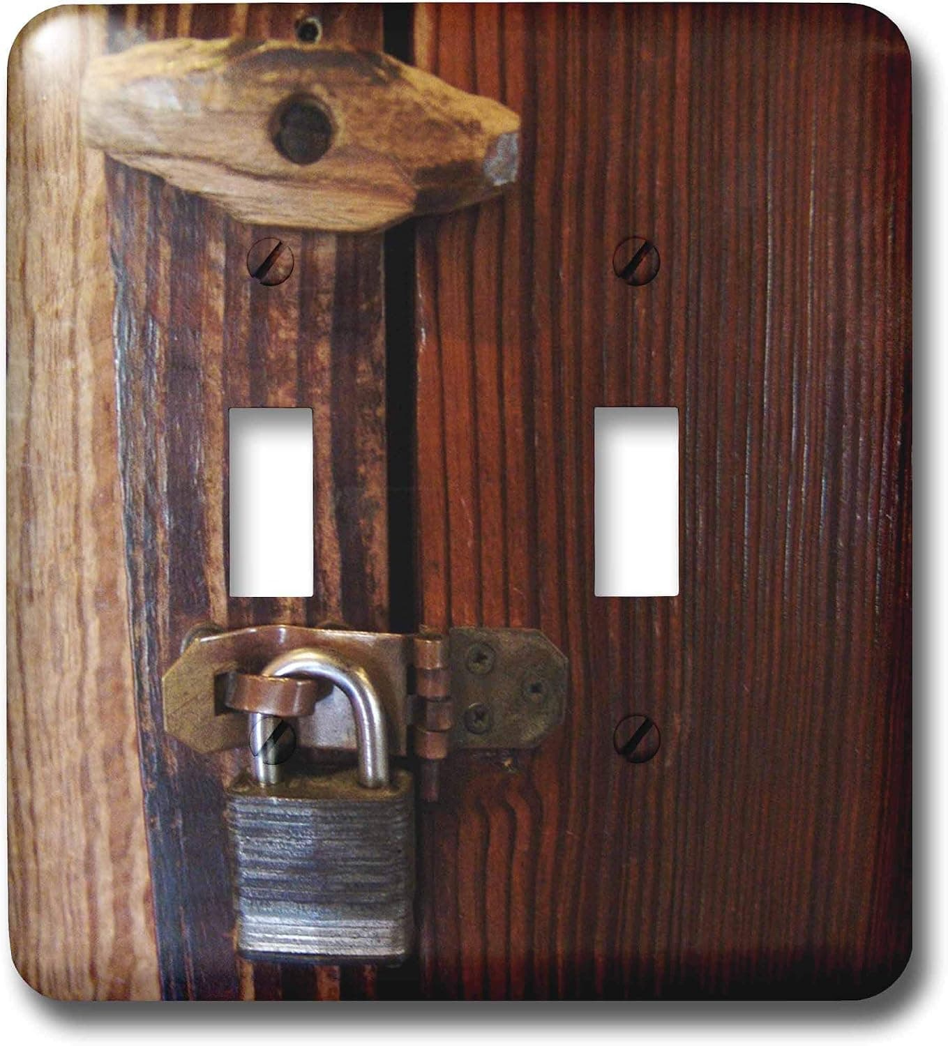 3dRose lsp_26510_2 Old Wooden Lock Toggle Switch, Multi-Color