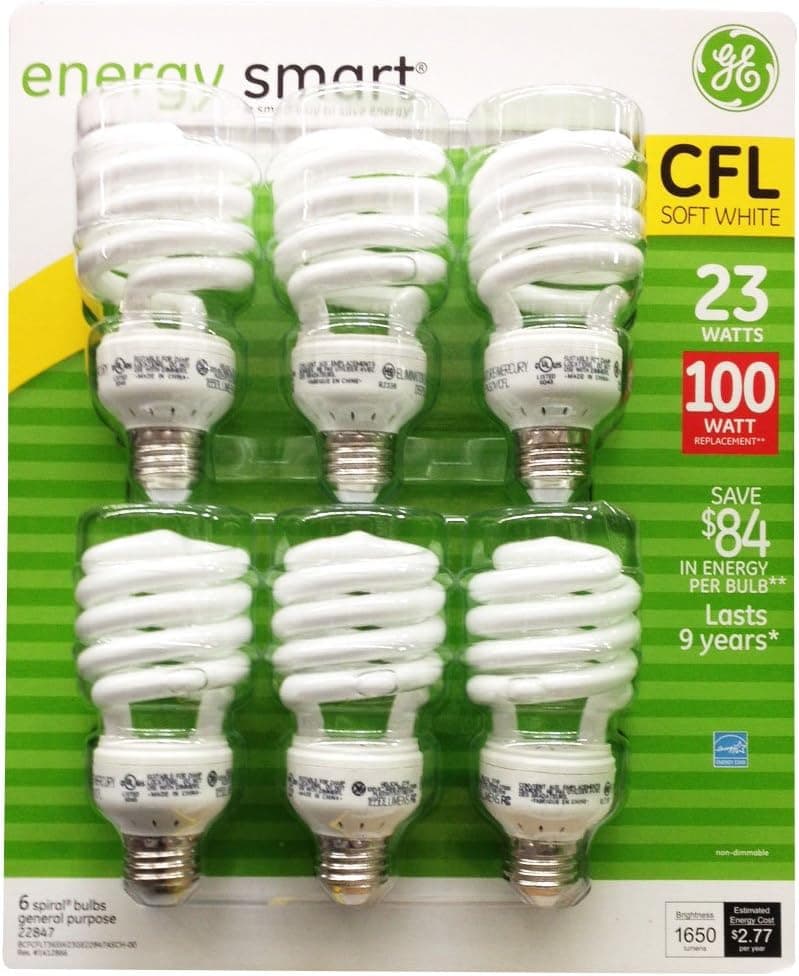 GE 23 Watt Energy Smart CFL - 100 Watt Replacement (pack of 6)