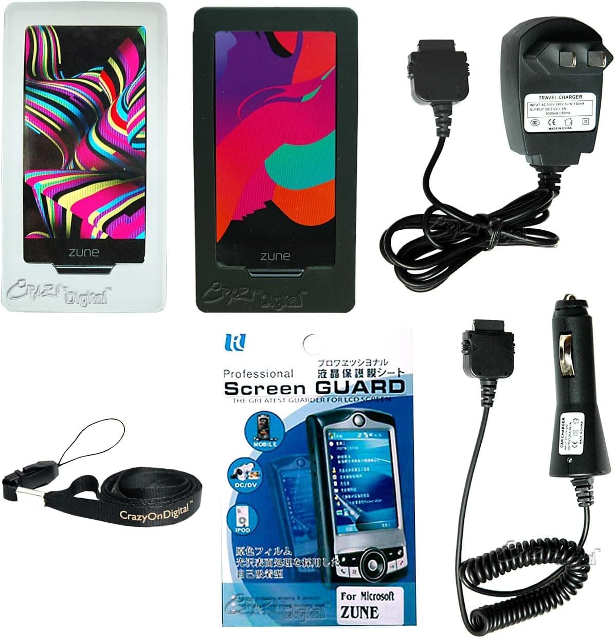 CrazyOnDigital Premium Essential Accessory Kit for Zune HD. CrazyOnDigital Retail Package