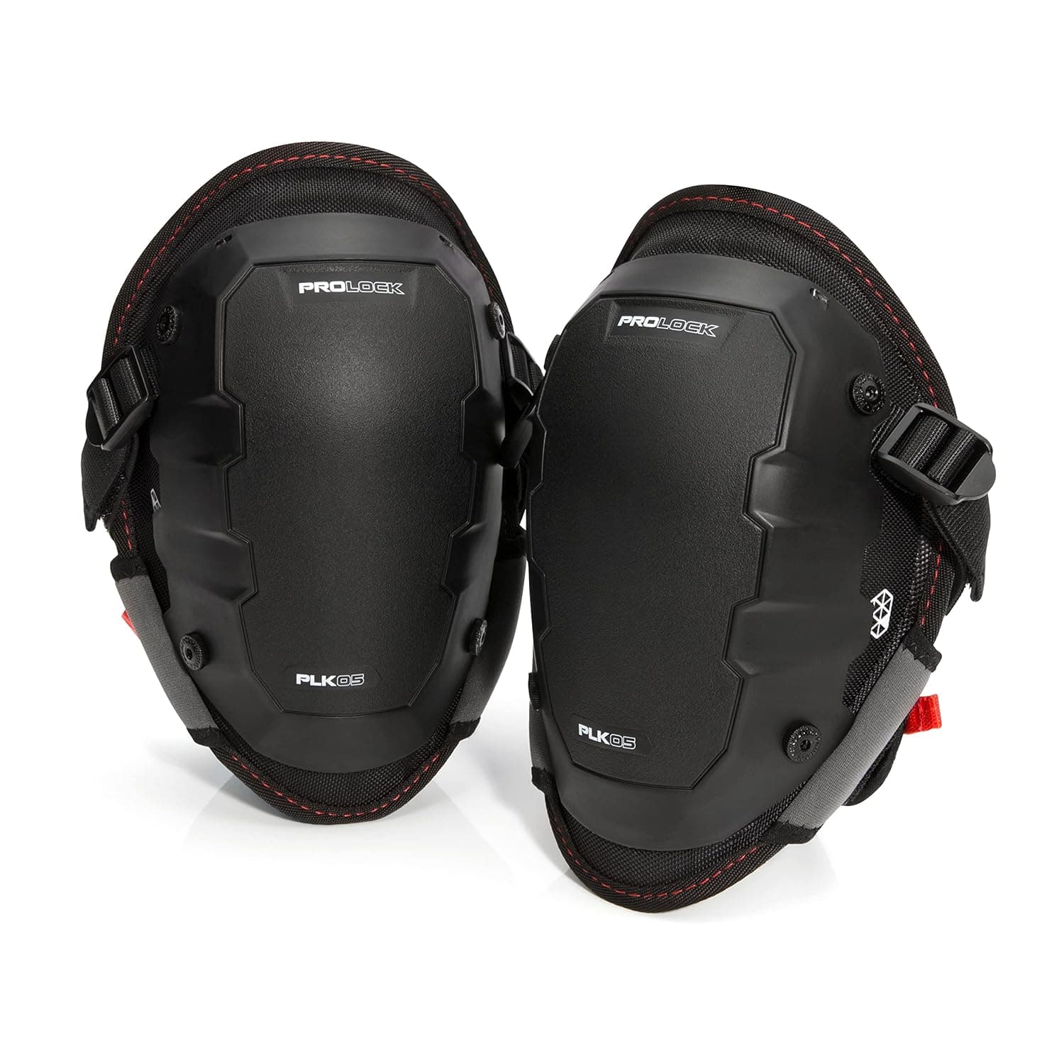 Prolock Gel Knee Pad and Hard Cap Attachment Combo Pack, 1 Pair of Knee Pads and 1 Pair of Hard Cap Attachments, Ideal for Flooring/Roofing, Glove-Friendly Adjustment Tabs