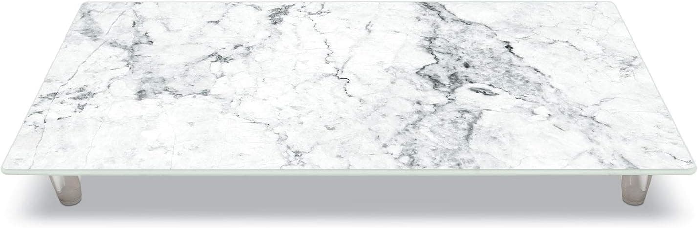 CounterArt 'Off-White Carrara Marble' Design Tempered Glass Instant Counter