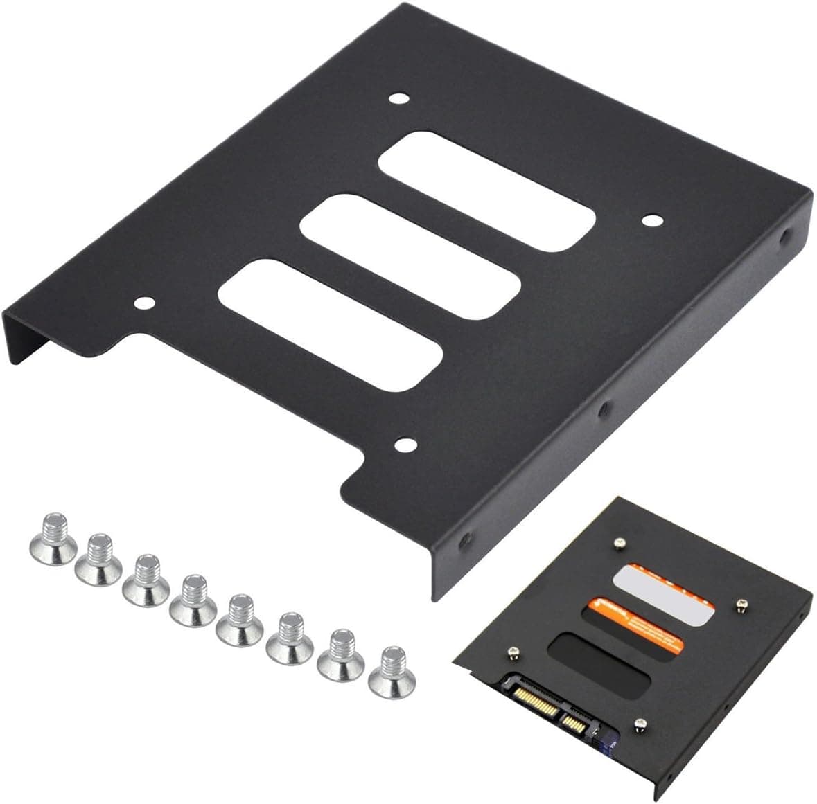 Kasstino 2.5" to 3.5" SSD HDD Metal Adapter Mounting Bracket Hard Drive Holder for PC AP