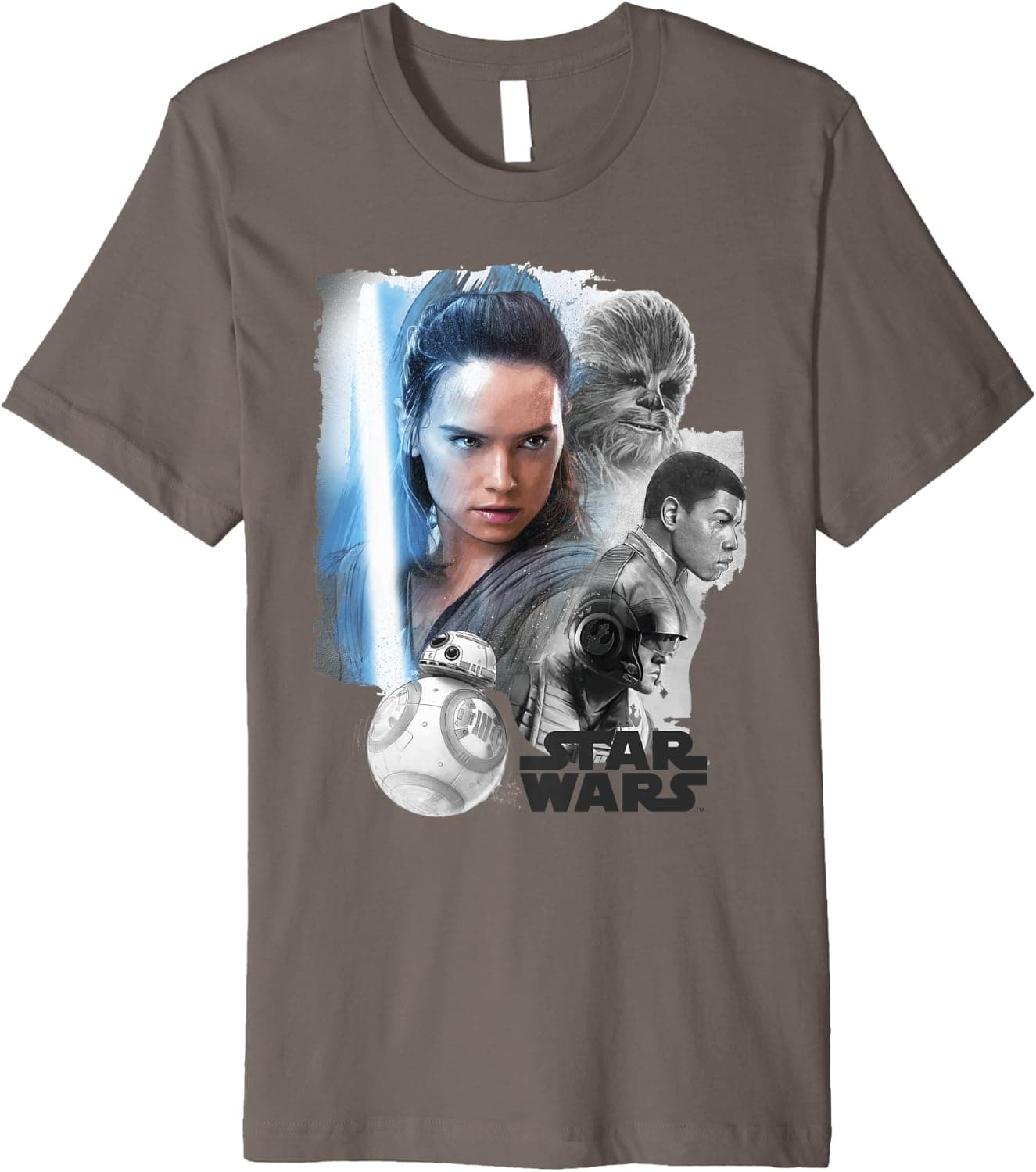 Star Wars Last Jedi Rey Team Blue Lightsaber Premium T-Shirt