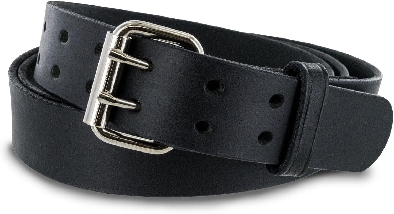 Hanks Legend - Men's Double Prong Leather Belt - Heavy Duty Belts - USA Made - 100 Year Warranty