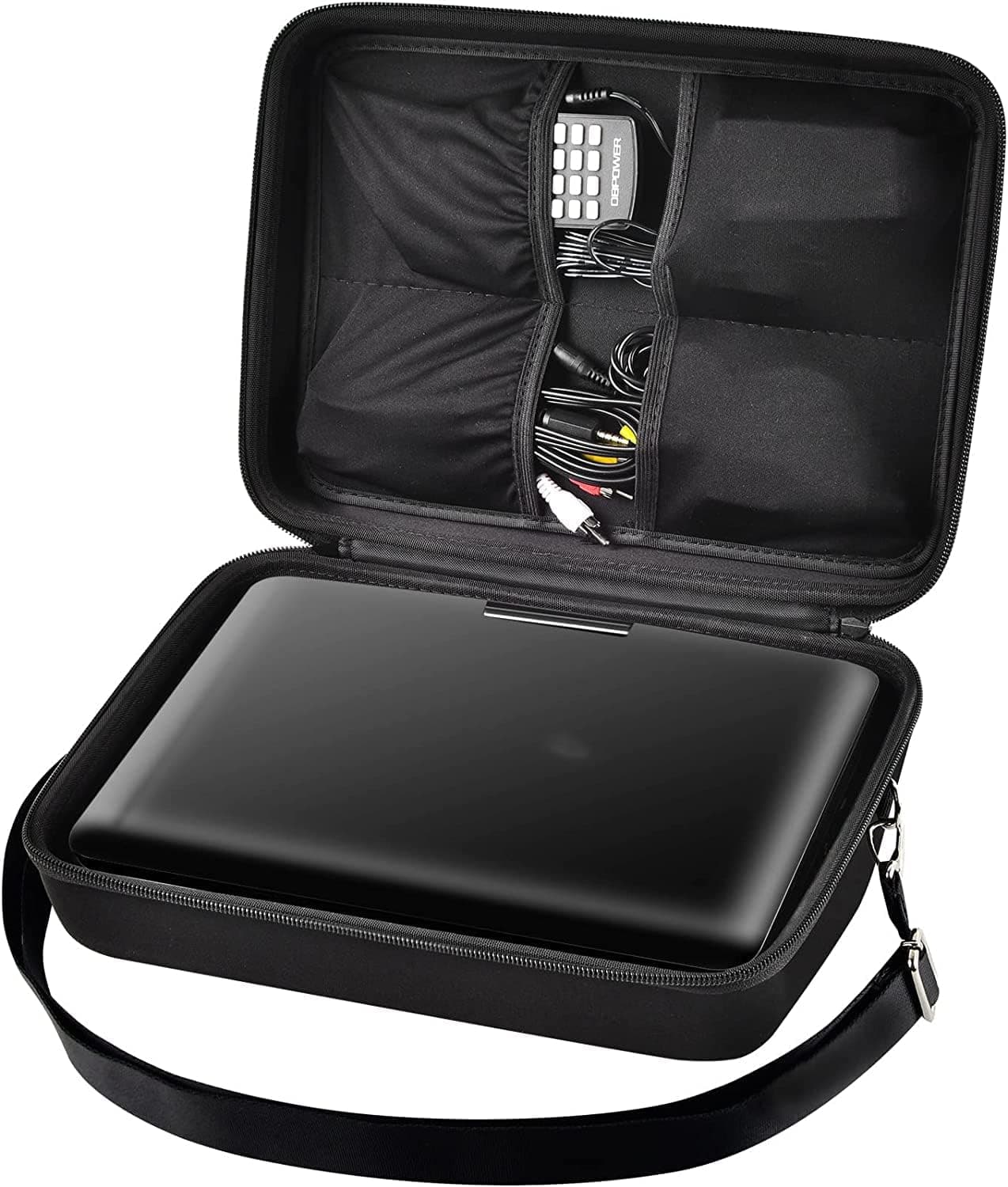 Case Compatible with DBPOWER 11.5" 12" Portable DVD Player for Car, Holder Storage Bag with Strap & Net Pocket for Battery, Car Charger, Power Adaptor and Remote Control (Case Only)