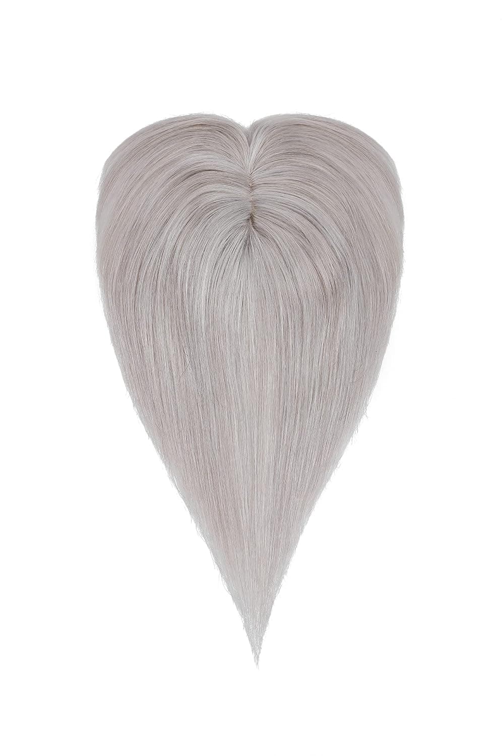 Hairro Human Hair Toppers With Bangs 10 Inch 33g #Grey