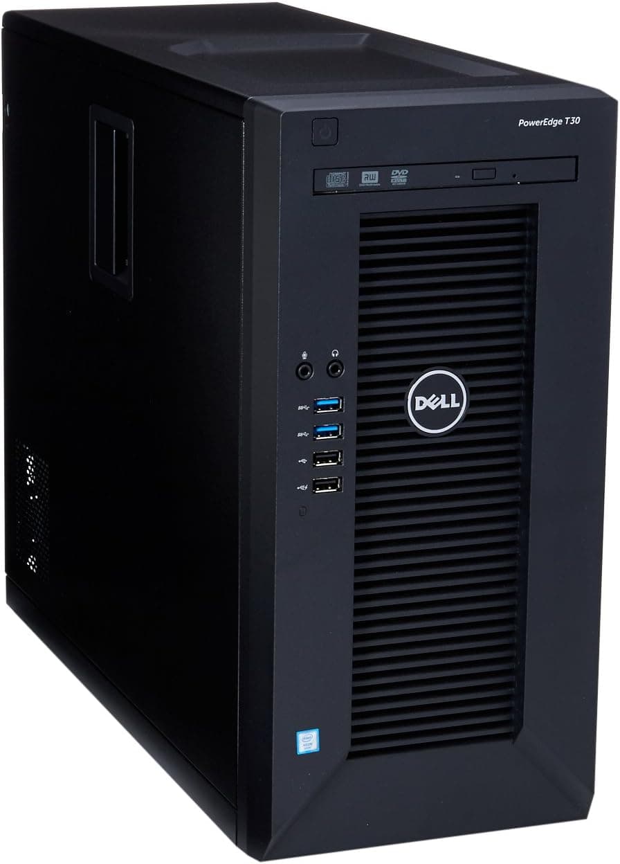 2017 Newest Dell PowerEdge T30 Tower Server System| Intel Xeon E3-1225 v5 3.3GHz Quad Core| 8GB RAM | 1TB HDD| DVD RW | No Operating System | Black