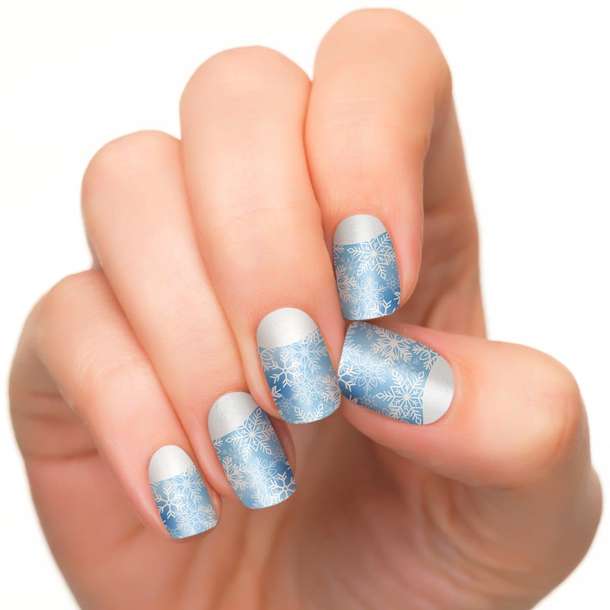 Incoco Nail Polish Strips, Snowflakes Nail Art, Falling Flurries