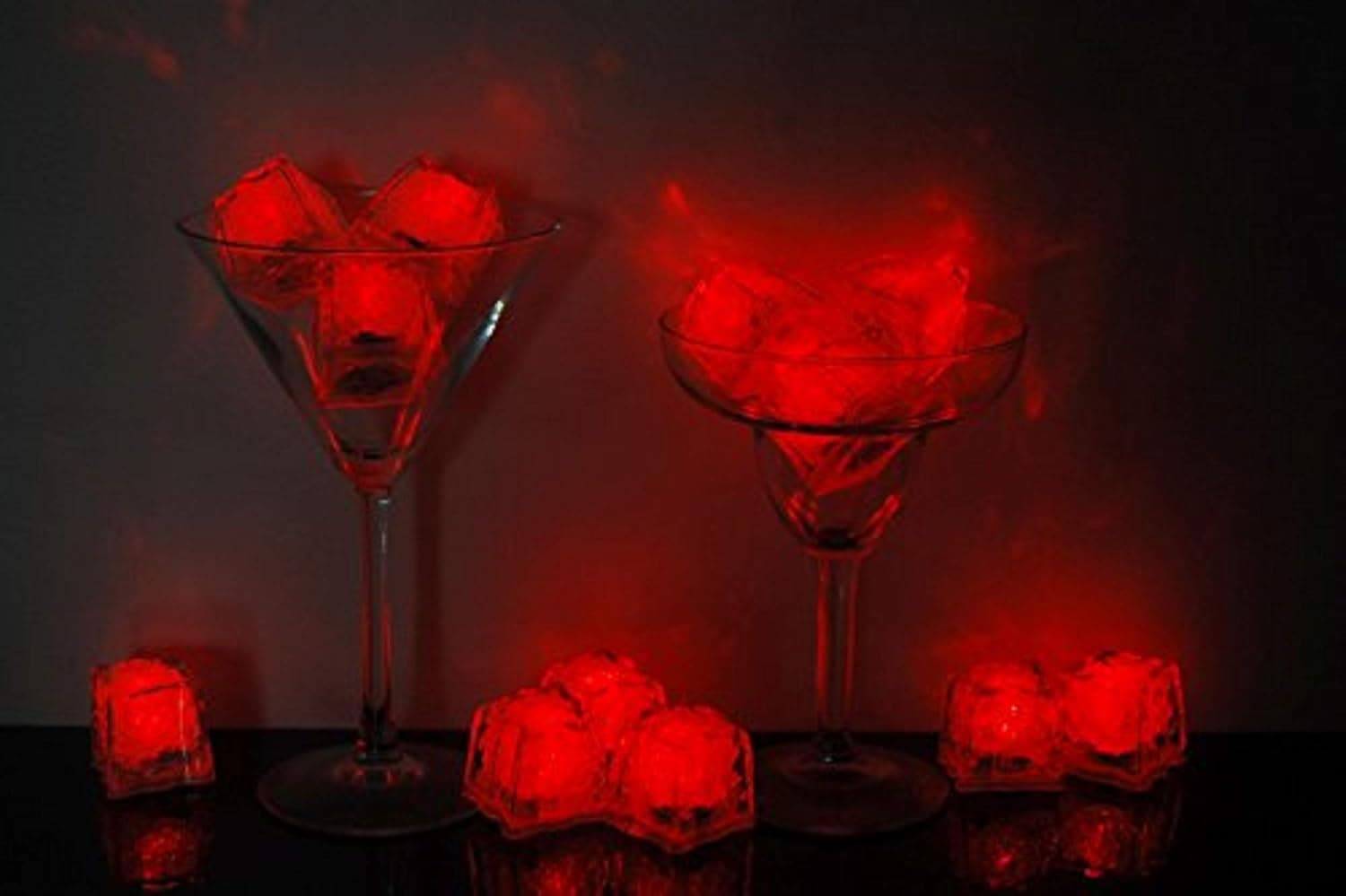 Litecubes Brand 3 Mode Red Light up LED Ice Cubes (12)
