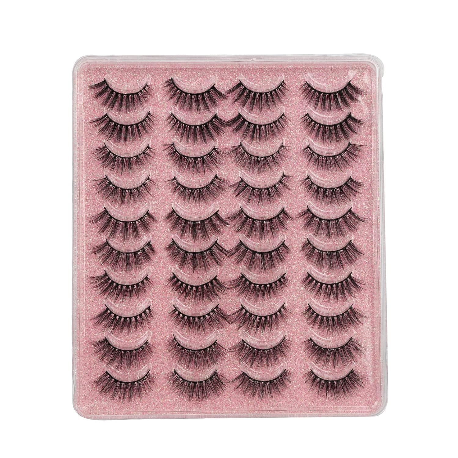 Cuckoo False Eyelashes Faux Mink Lashes Natural Look Wispy Fake Eyelashes,Fluffy Volume Long Thick Lashes Pack 4 Styles Mixed (Cuckoo 20 Pairs-003)