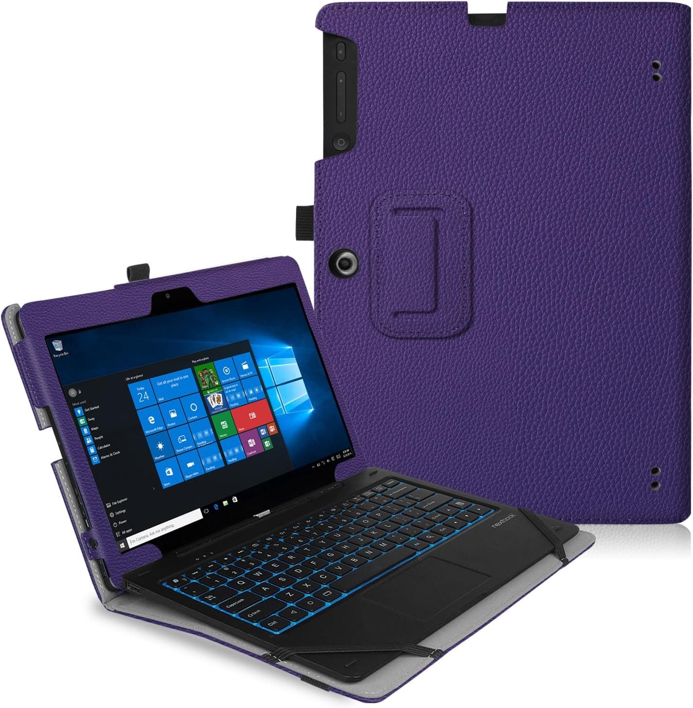 Famavala Folio Case Cover for Nextbook Ares 11A / Ares 11 / Flexx 11 / Ares 11.6 Inch NXA116QC164 (Android) / Flexx 11.6 Inch NXW116QC264 (Windows) Tablet （Purple）