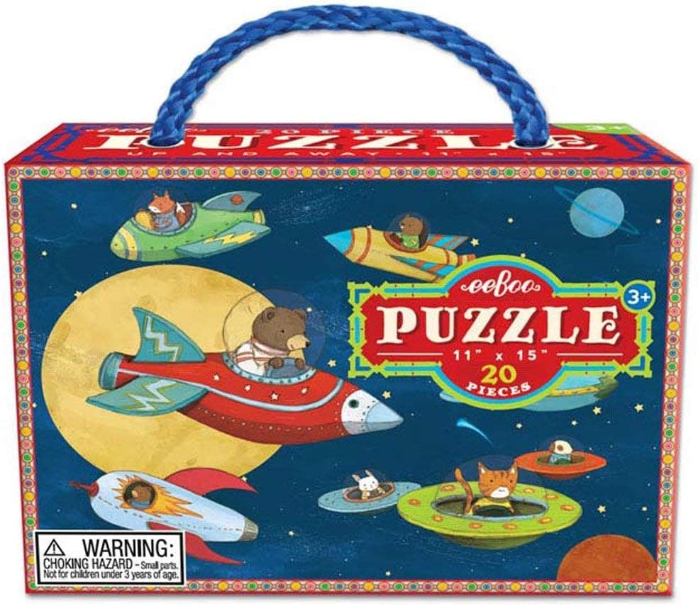eeBoo Up and Away Space Puzzle, 20 Pieces