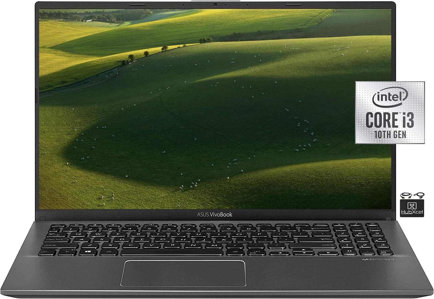 2022 Flagship ASUS VivoBook Business Thin Laptop, 15.6" HD Screen, Intel i3-1005G1 (Upto 3.4GHz, Beat i5-8250U), 8GB RAM, 256GB PCIe SSD, HD Graphic, Bluetooth,HD Webcam,Win 11 S +HubxcelAccessory