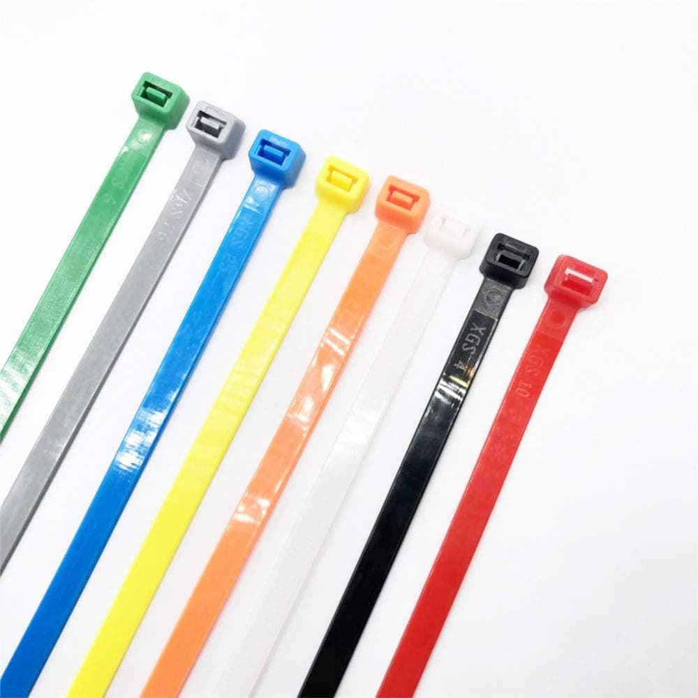 Xingo 12 Inch Nylon Colorful Cable Zip Ties Colored with Self-Locking 8 Colors 100 Pack (Silver)