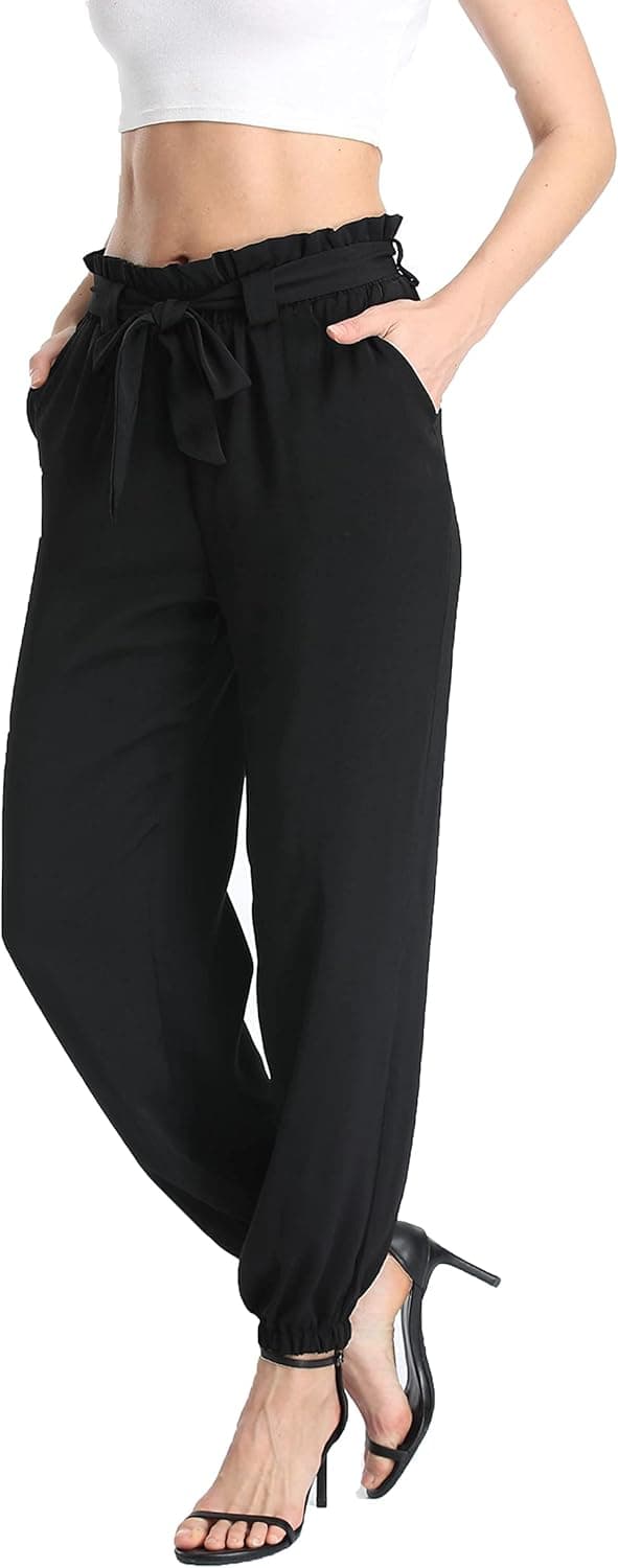 Dilgul Women's Sweatpants Joggers Pants Drawstring Yoga Pants Wide Leg Comfy Loose Straight Lounge Running Athletic Legging