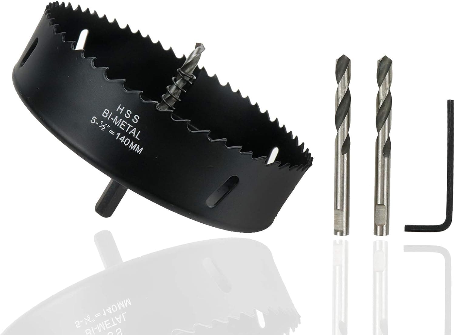 Rannb Hole Saw 5.5-inch Dia Hole Cutter Drill Bit for Drilling Holes in Wood, Plastic, Drywall, Thin Metal