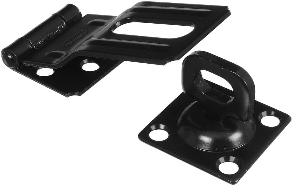 National Hardware N305-979 V32 Swivel Staple Safety Hasp in Black
