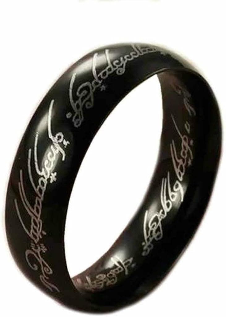MoAndy Jewelry Stainless Steel Mens Fashion Ring King Lord Style Black Size 10