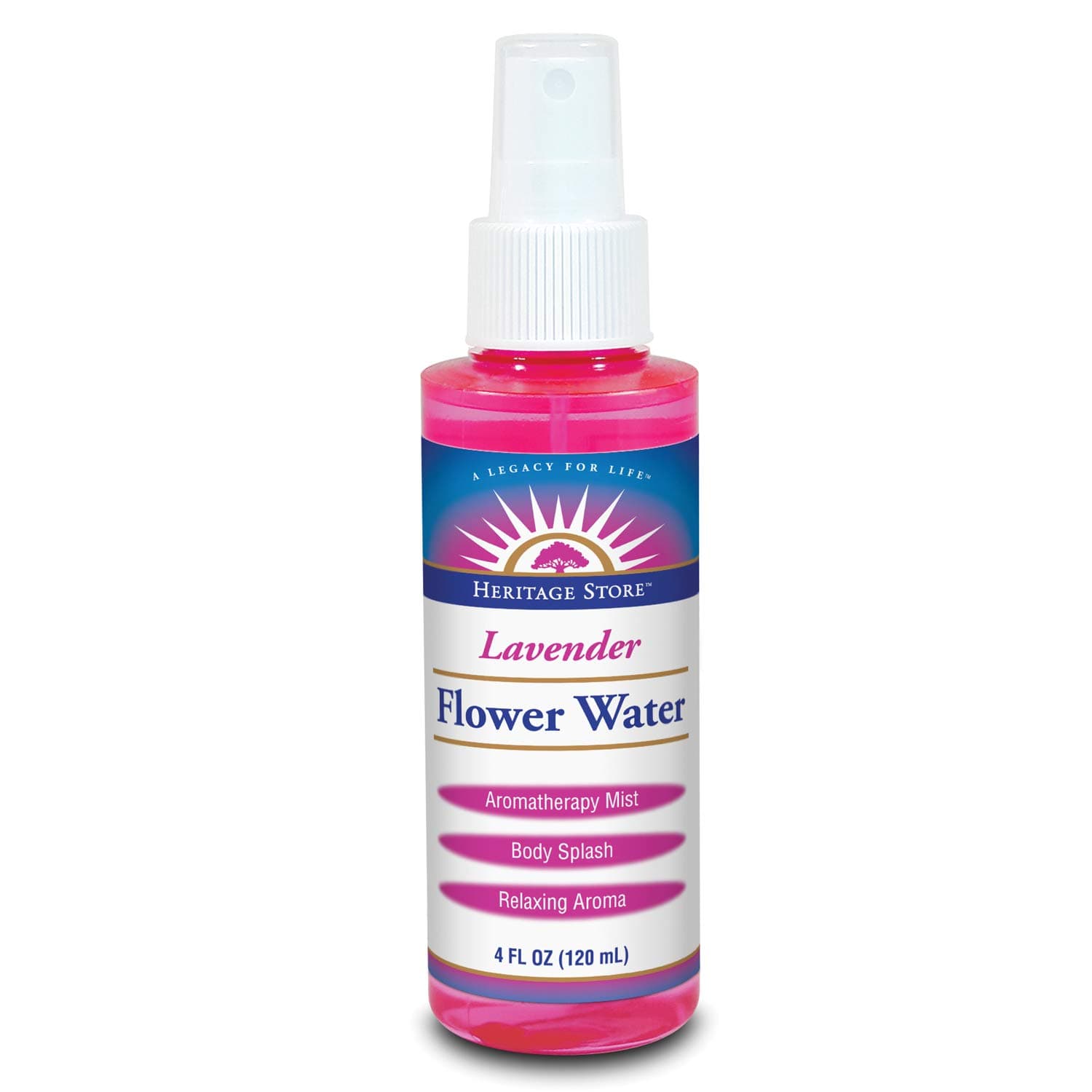 Heritage Store Lavender Flower Water | Refreshing Facial Mist | Hydrating & Calming Spray | No Dyes or Alcohol | 4oz