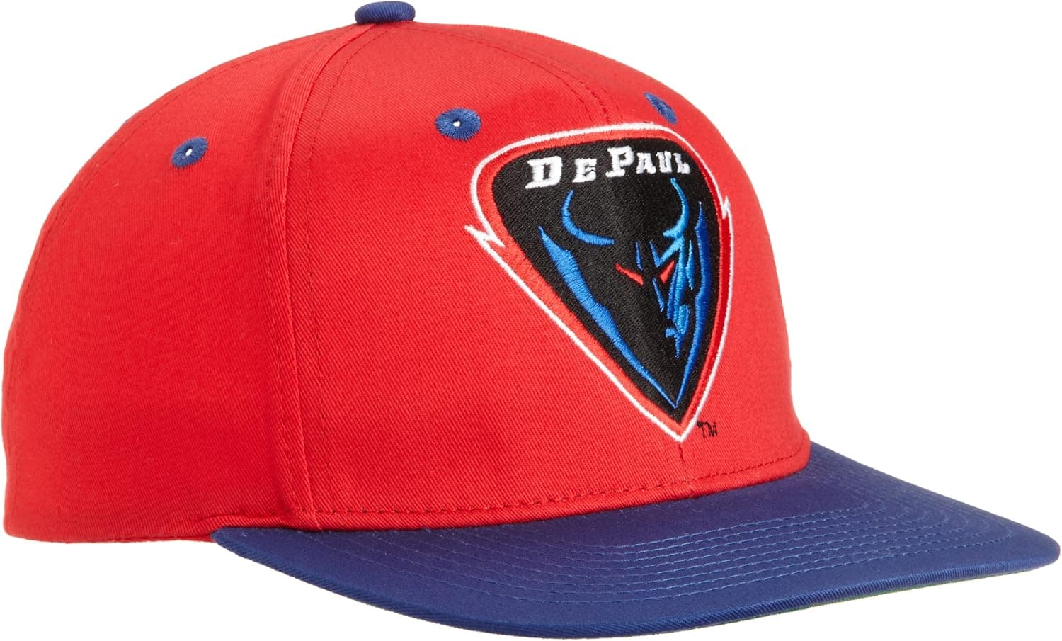 Eclipse Specialties NCAA DePaul Blue Demons Secondary Logo College Snap Back Team Hat, Red, One Size