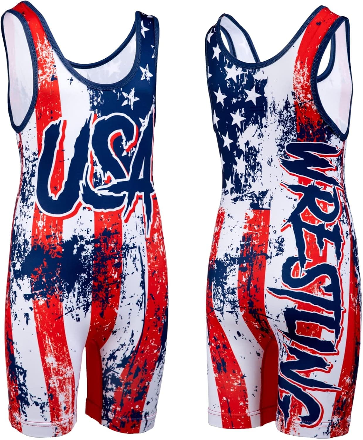 KO Sports Gear - Unisex Wrestling Singlet, Comfortable & Breathable, 4 Way Stretch, Gymnastics, Running, Weightlifting