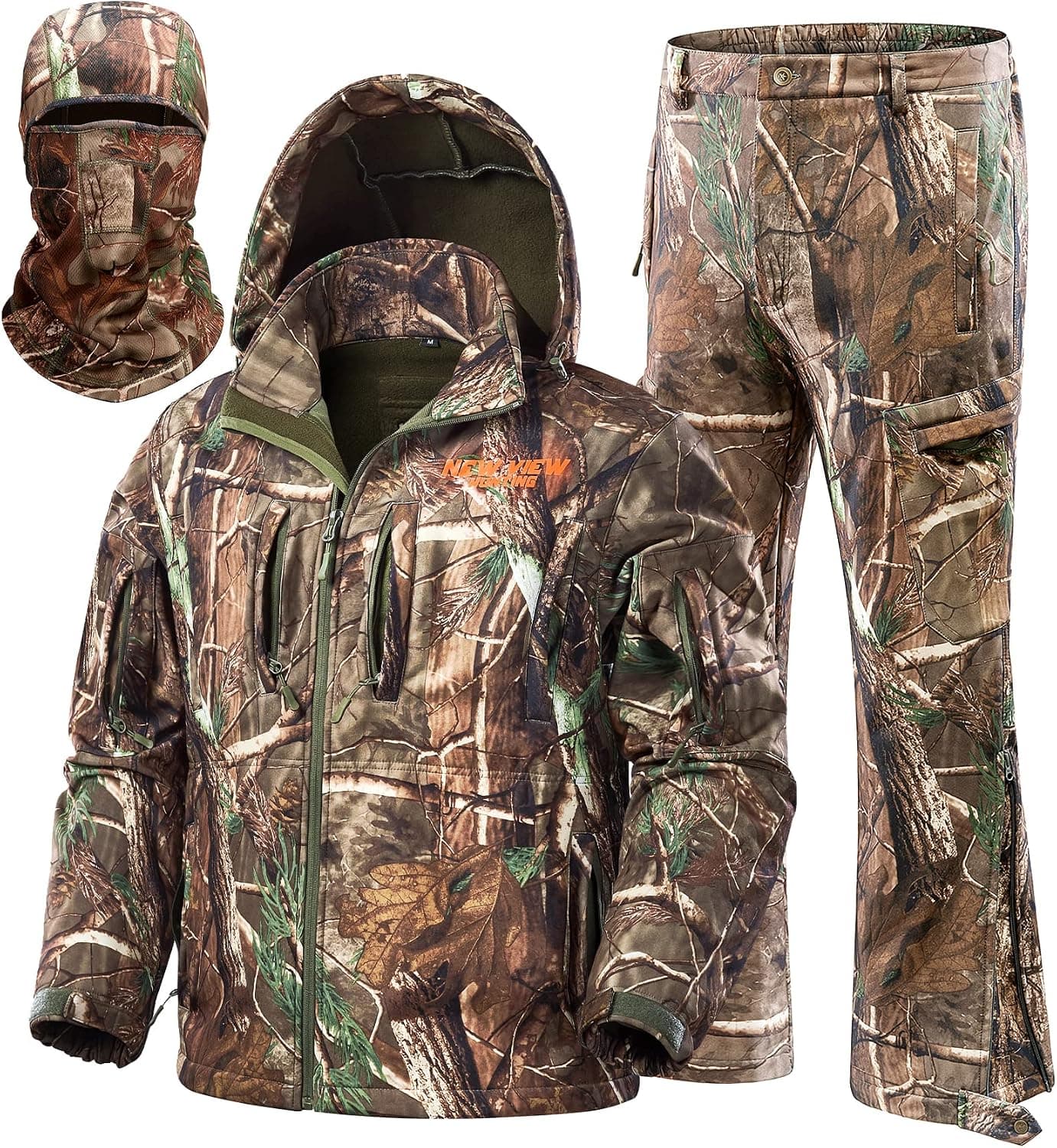 NEW VIEW Hunting Clothes for Men,Silent Water Resistant Hunting Duck Deer Hunting Jacket and Pants