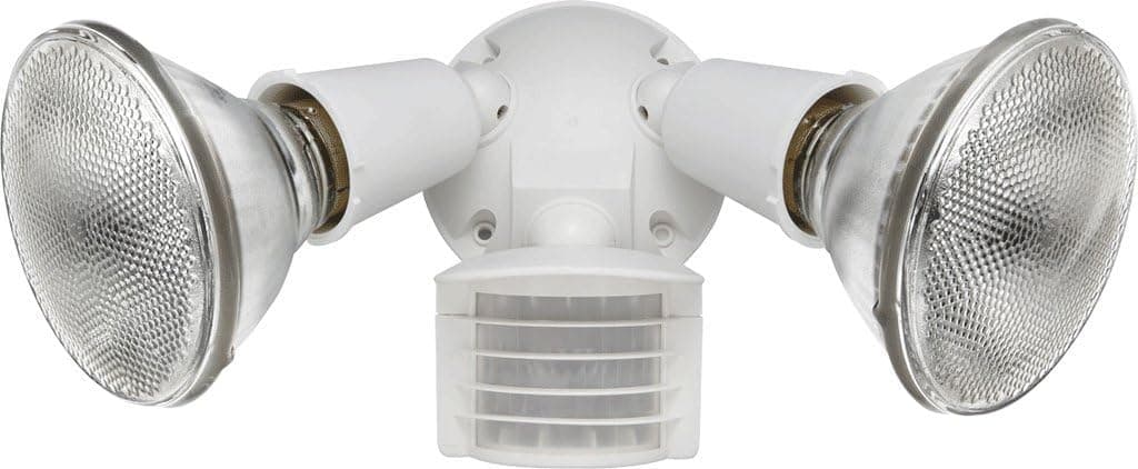 Rab LU300W 110 Degree 2-Head Luminator Sensor Flood Light 300 Watt 120 Volt White