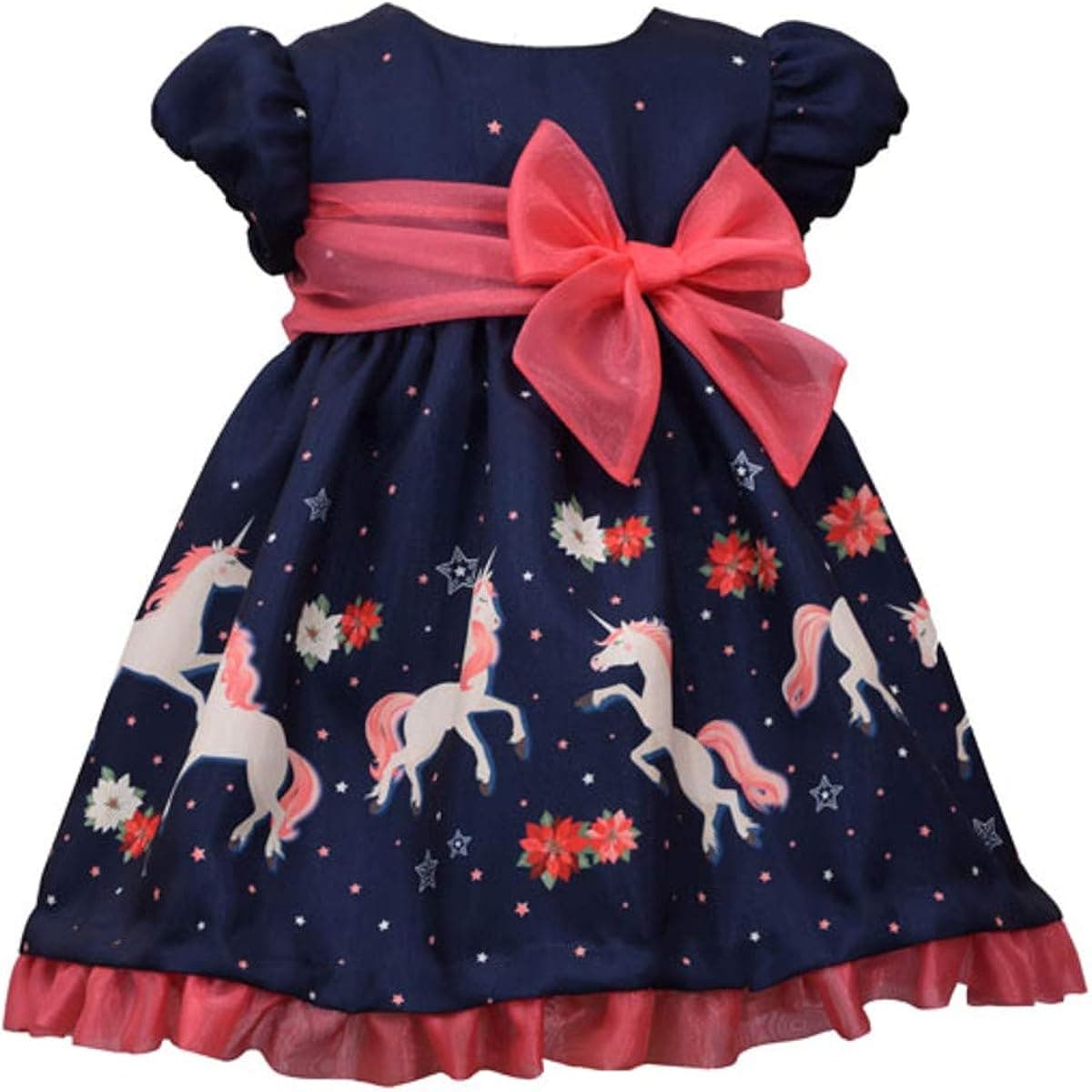 Bonnie Jean Baby Girl's Holiday Dress - Blue Unicorn
