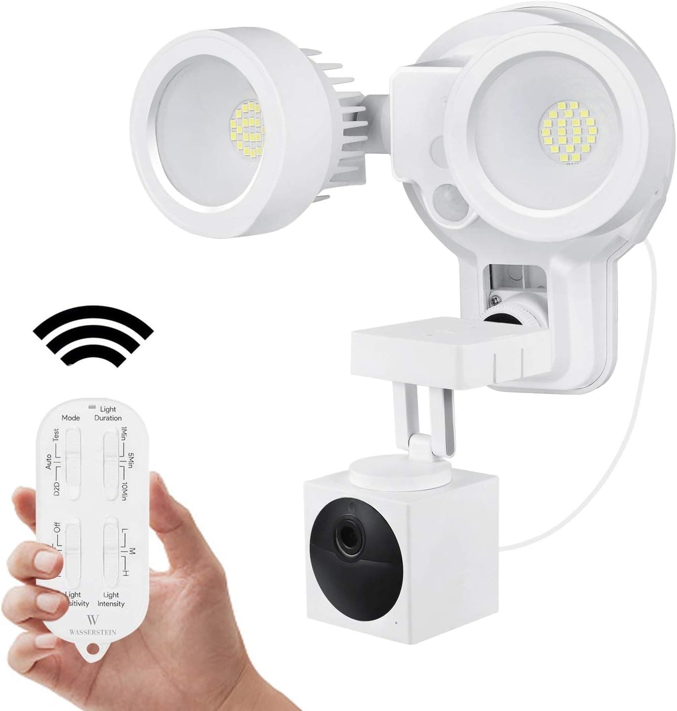 Wasserstein 3-in-1 Remote Floodlight, Charger and Mount for Wyze Cam Outdoor (Camera Not Included)