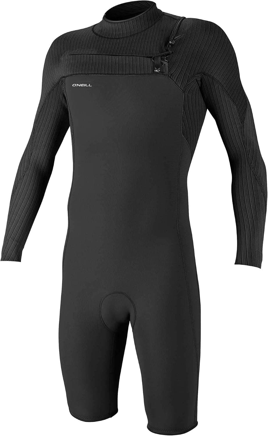 O'NEILL Hyperfreak 2mm Chest Zipper Long Sleeve Black/Black MT (6'1"-6'3", 160-180 lbs)