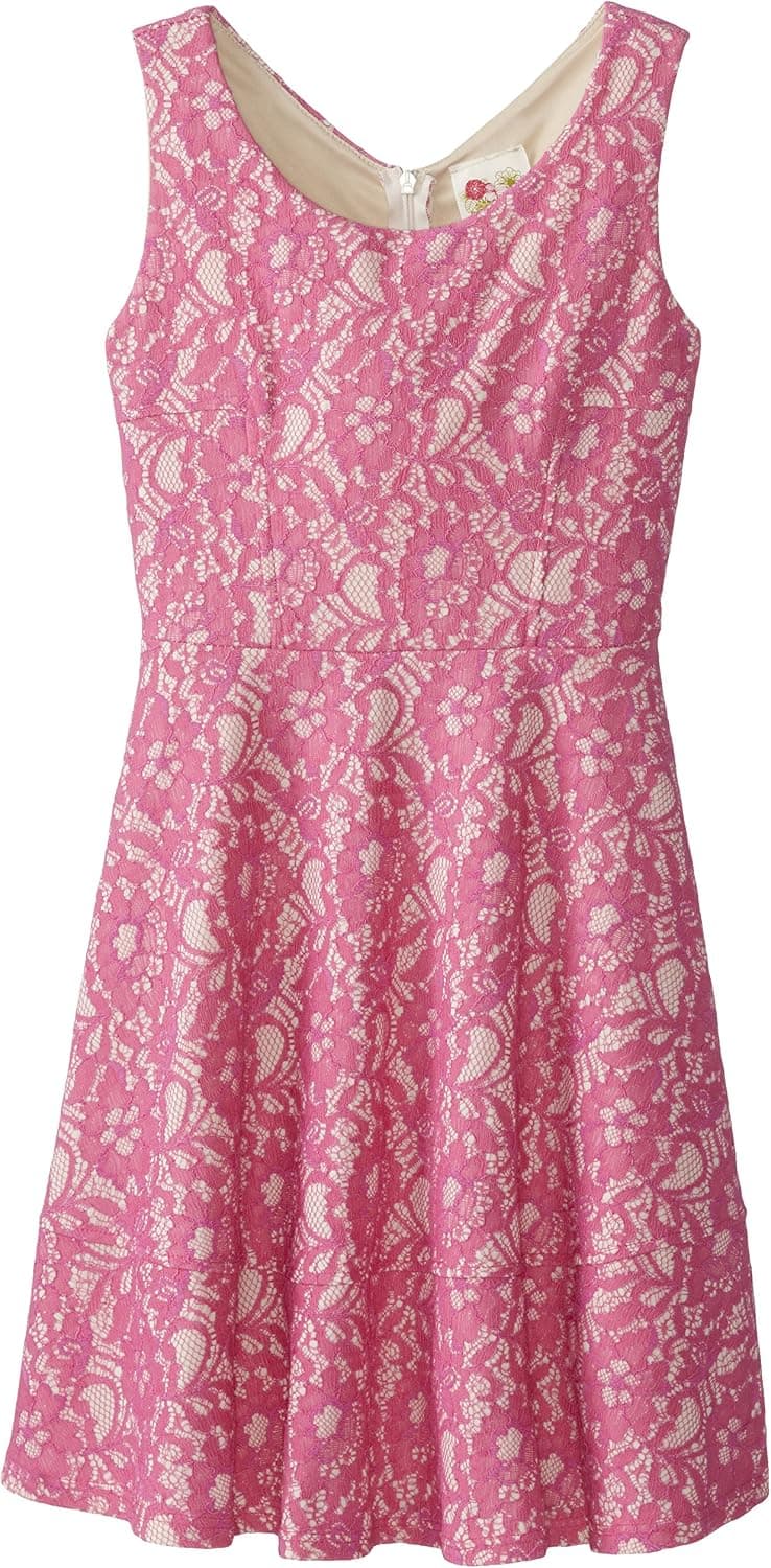 Kiddo Big Girls' Bonded Lace Dress