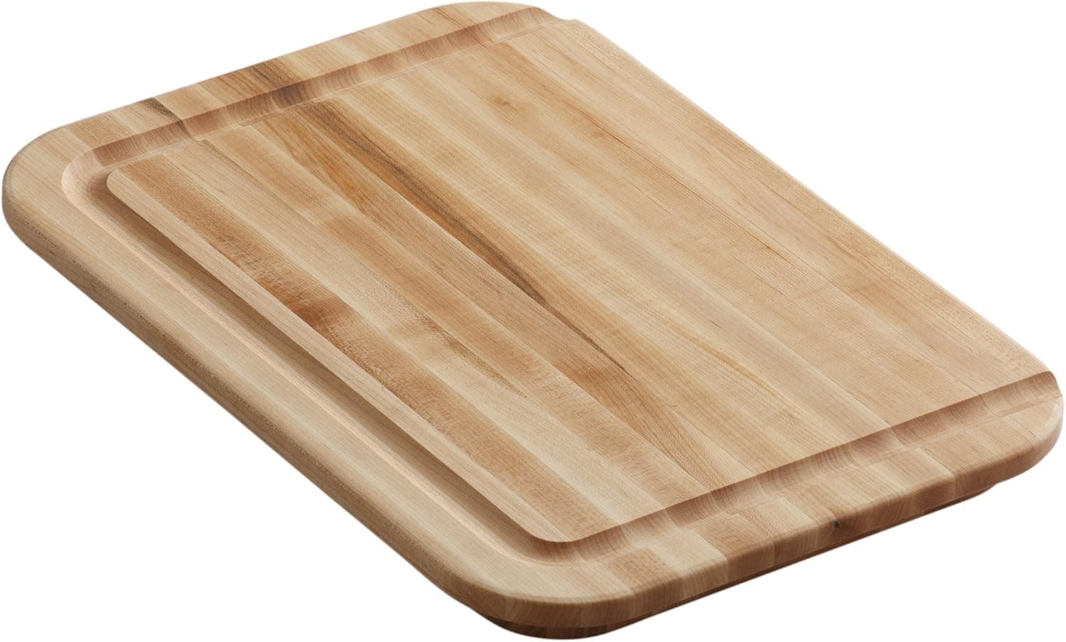 KOHLER K-3294-NA Hardwood Cutting Board, Fits 15-3/4-Inch Front-To-Back Basin, Brown - 84612