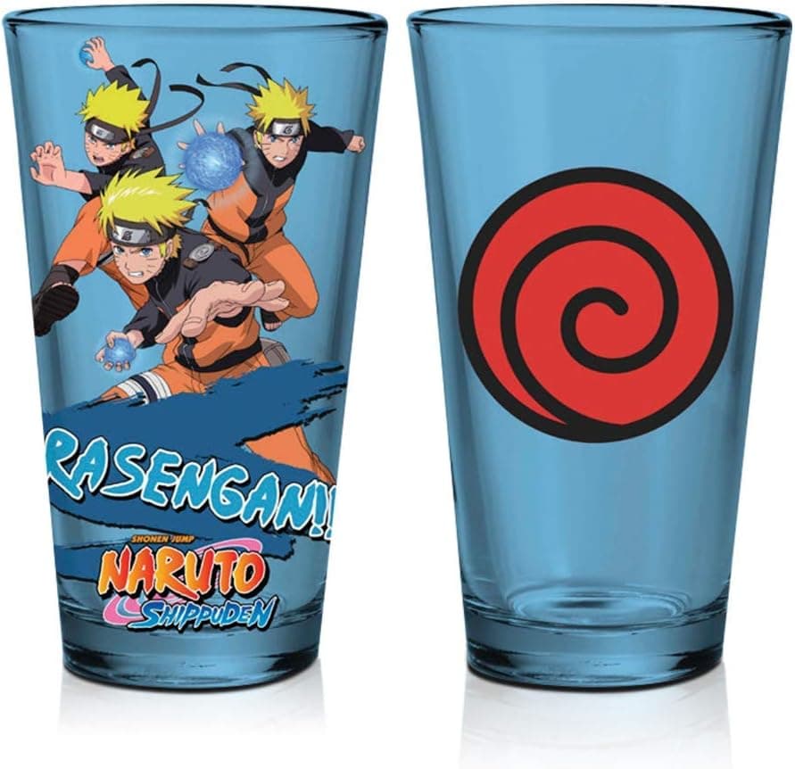 Naruto Color Changing Drinking Glass 16 oz Naruto Shippuden Pint Tumbler Glass