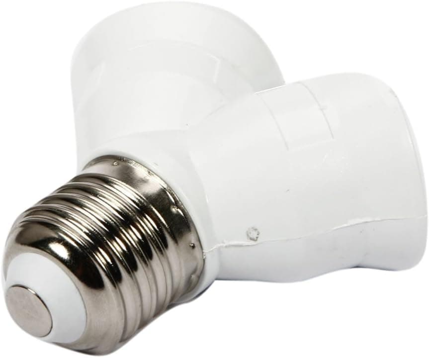 1pc E26/E27 2 in 1 Edison Screw Medium Socket Splitter Extender Extension Adapter Converter