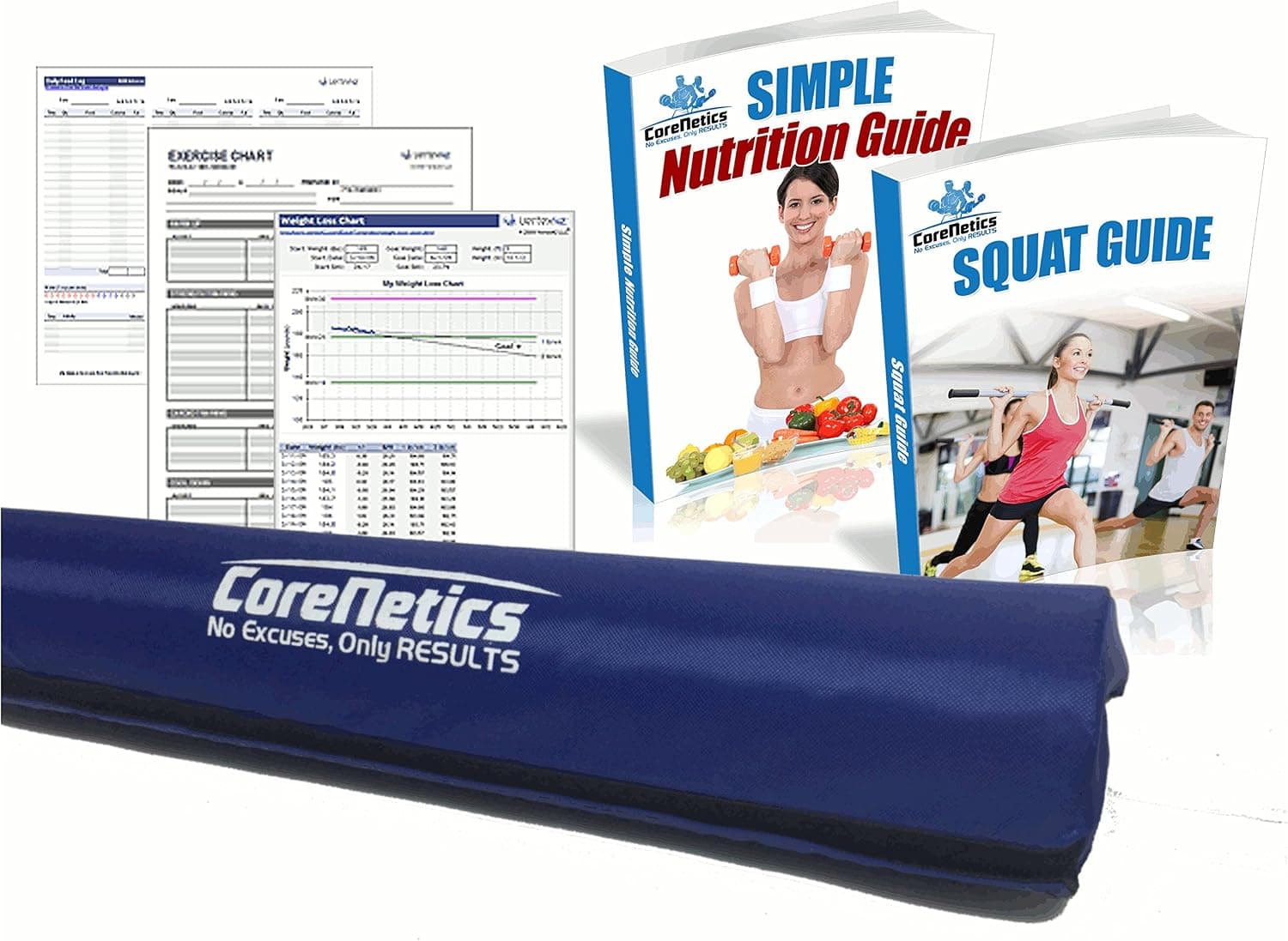 Custom Blue Foam Squat pad for neck protection and proper allignment with Digital downloads included