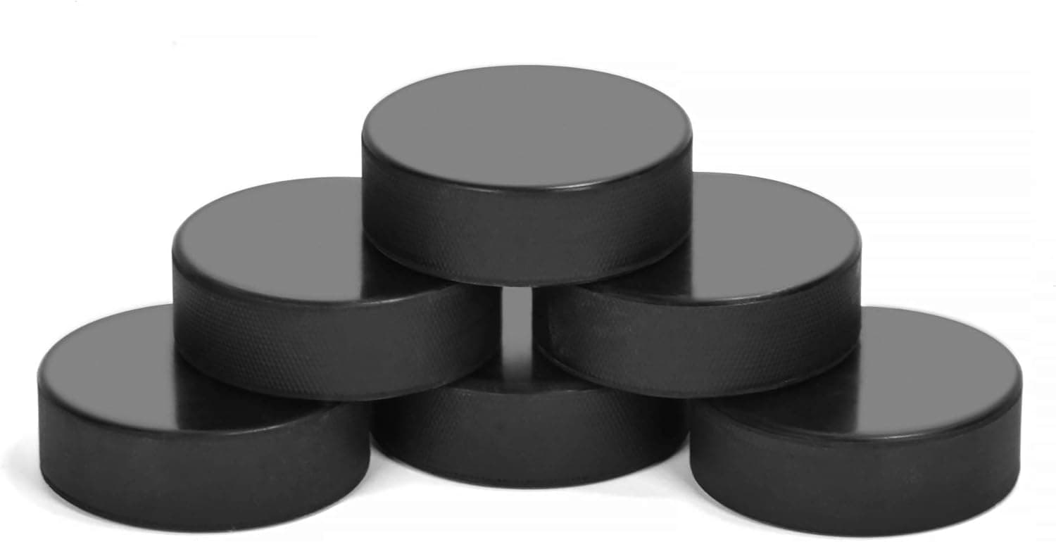 Ice Hockey Pucks for Practicing and Classic Training, Official Regulation, 6oz Diameter 3" Thickness Black