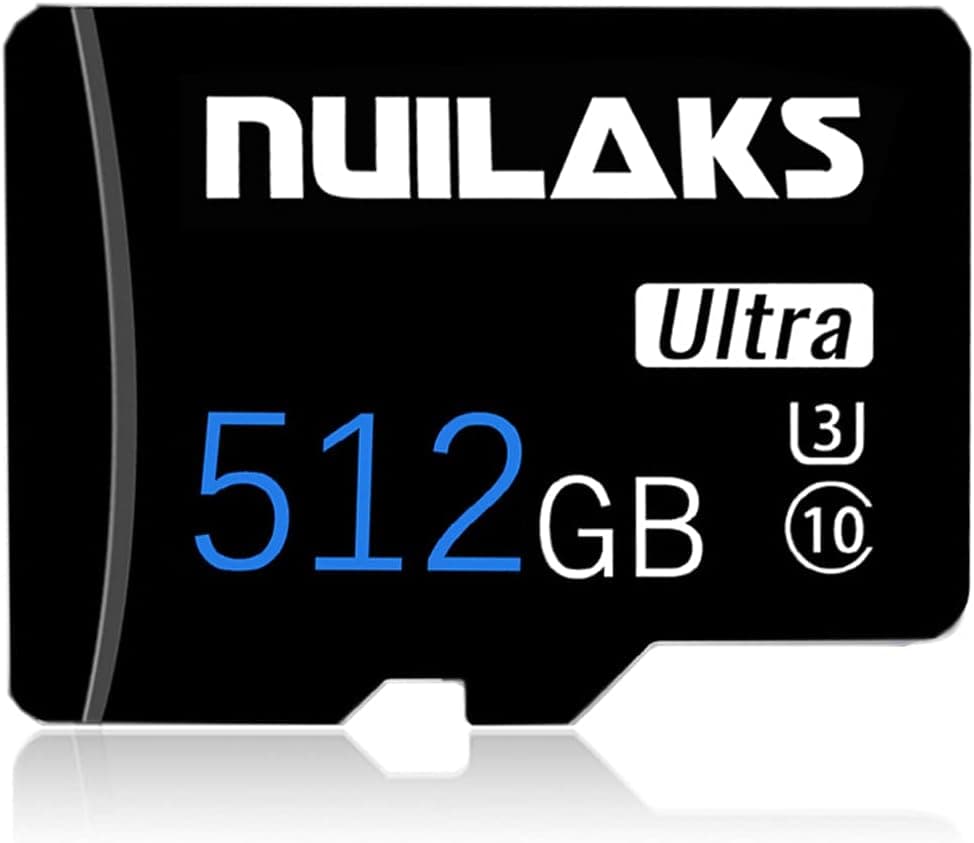 512GB Micro SD Card High Speed Micro SD Card Class 10 Ultra Micro SDXC Memory Card for Smartphone Tablet and Drone with Adapter