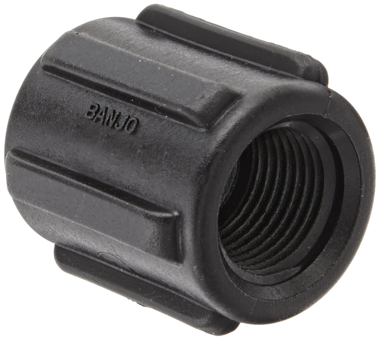Banjo CPLG038 Polypropylene Pipe Fitting, Coupling, Schedule 80, 3/8" NPT Female