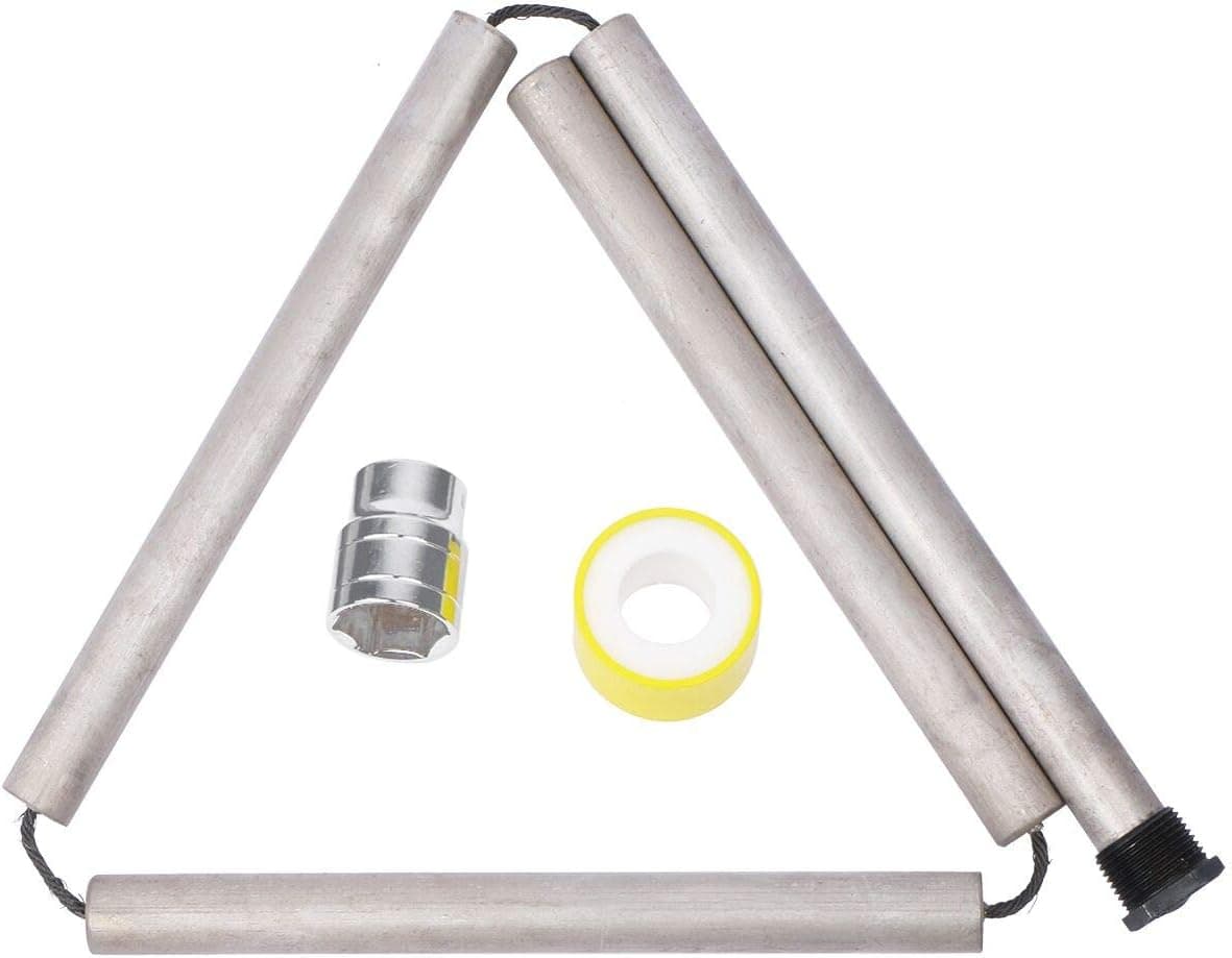 Magnesium Flexible Anode Rod Kit for Water Heater, 44 inches Long, 0.80 inches Diameter, Includes:1-1/16" Hex Socket Tool and PTFE SEAL TAPE