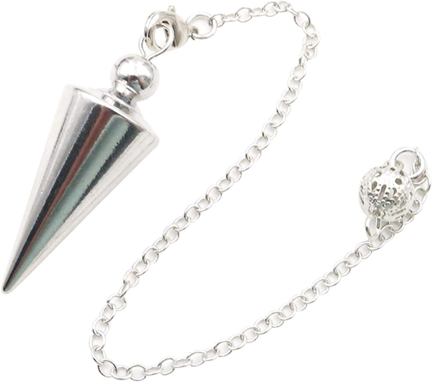 Dowsing Pendulum,Spirit Hunter Goddess Dowsing Rods,Spiritual Point Reiki Copper Cone Pendant Divination Healing