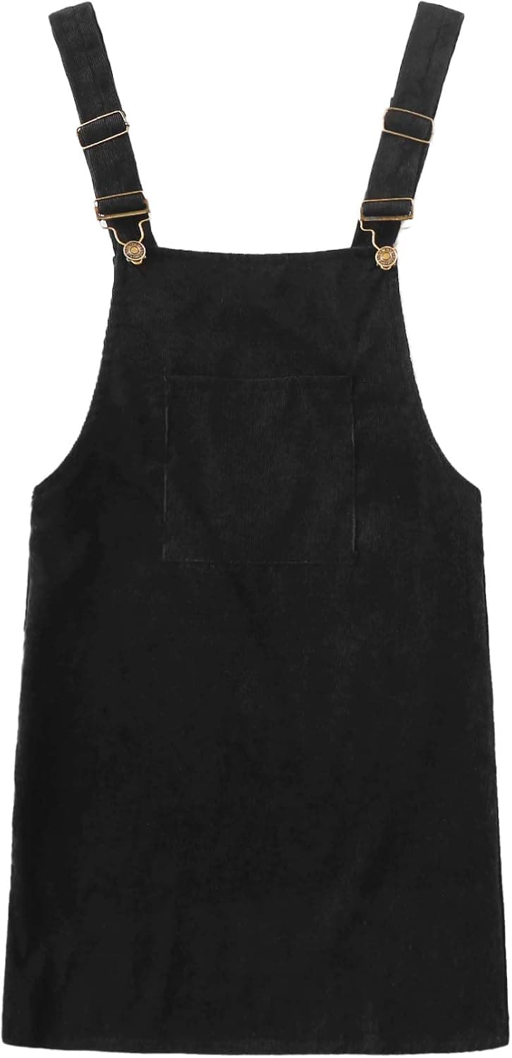Floerns Women's Corduroy Bib Pocket Pinafore Overall Dress
