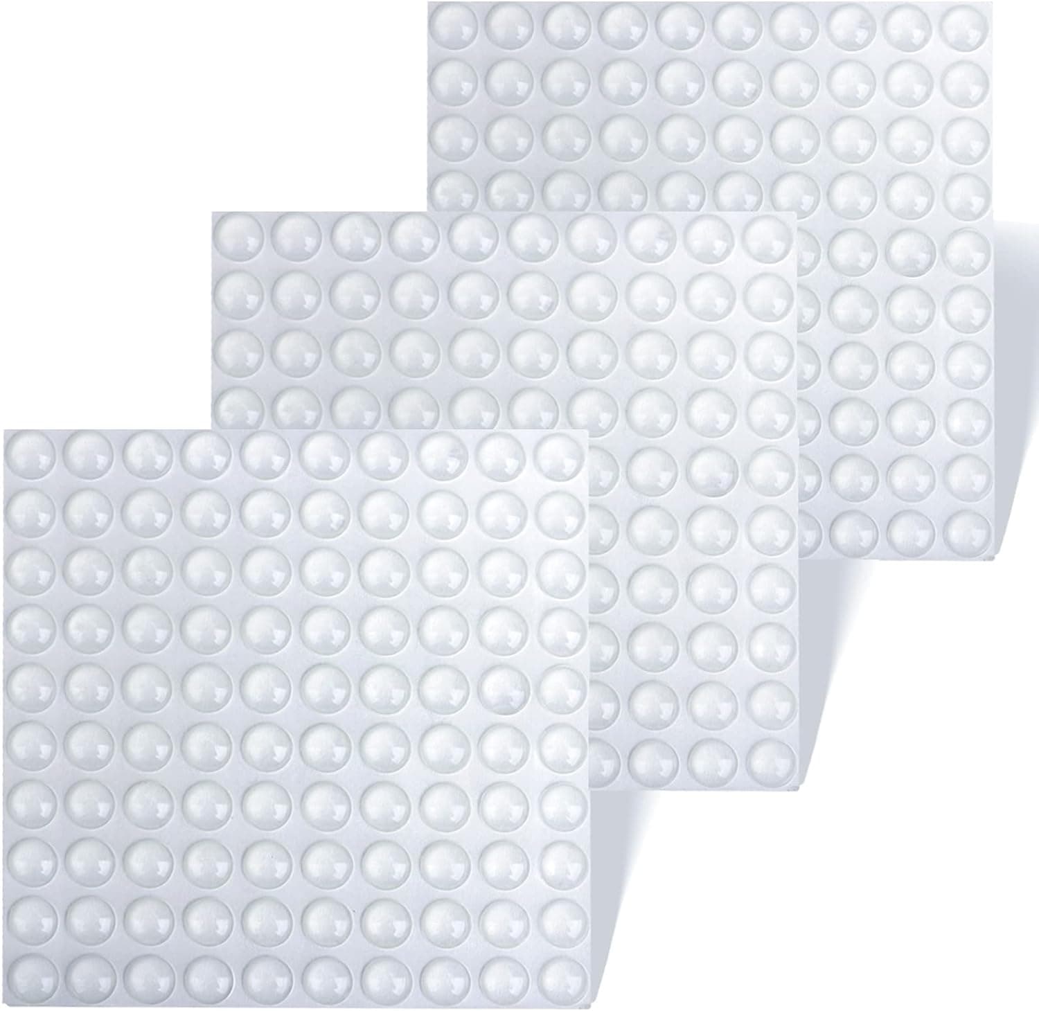 300PCS Clear Cabinet Door Bumpers, Rubber Bumpers Self Adhesive, Sound Dampening Cabinet Stoppers for Kitchen Cabinet, Picture Frame, Cupboard, Drawer