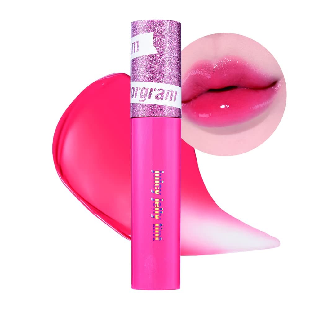 COLORGRAM Juicy Jelly Tint - 04 Tender Peach | Moisturizing, Plumping, High Pigment, Non-Sticky, Long-Lasting, Weightless Daily Lip Gloss 0.14 fl.oz, 4g