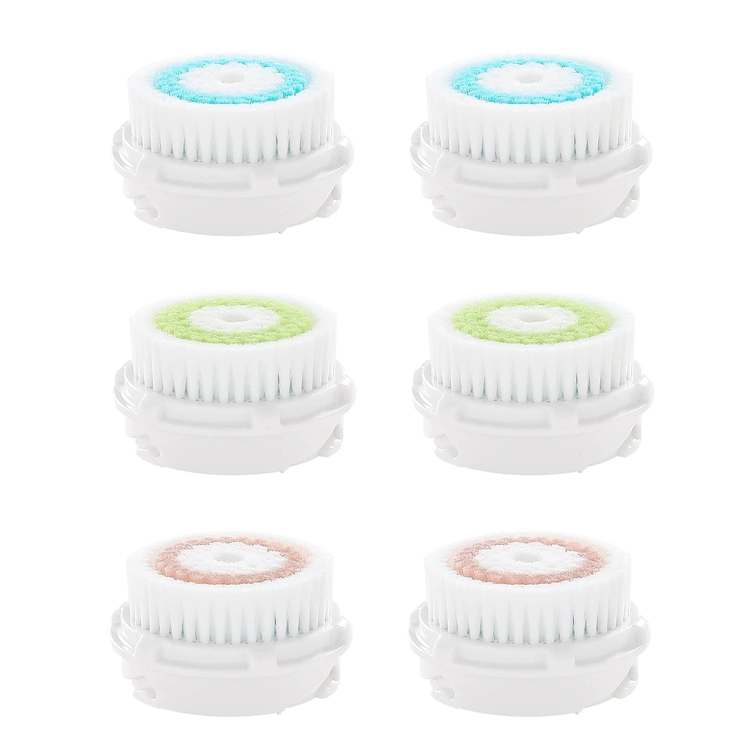 Ifaeveus Compatible with Facial Cleansing Brush Head Replacements, Facial Brush, Face Brushes Heads as Cleaning Tool Replacement for Exfoliator, Skin Care, Clogged and Enlarged Pores(6 Pack)