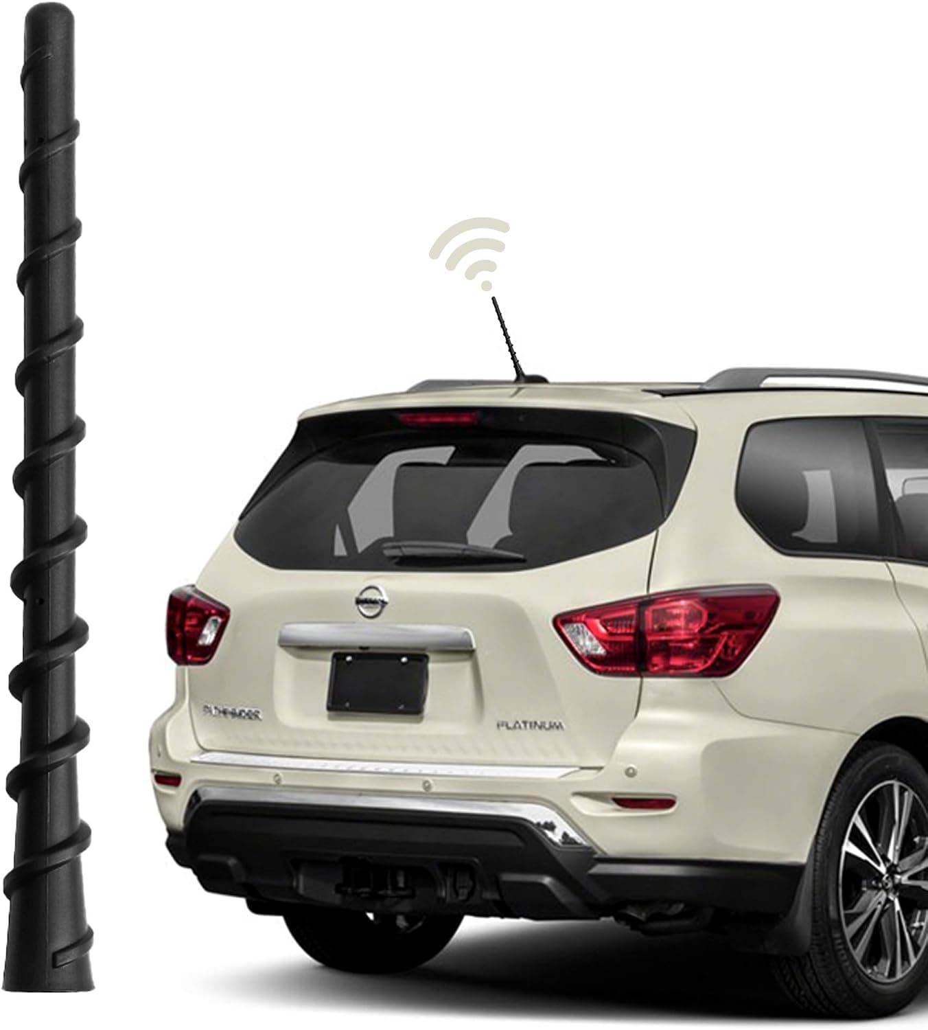 Antenna for Nissan Pathfinder Rogue 350Z Leaf Murano Sentra Titan Cube Navara Versa Sedan Note Juke Frontier 1998-2021, 7 Inch Short Car Nissan Antenna for FM AM Reception